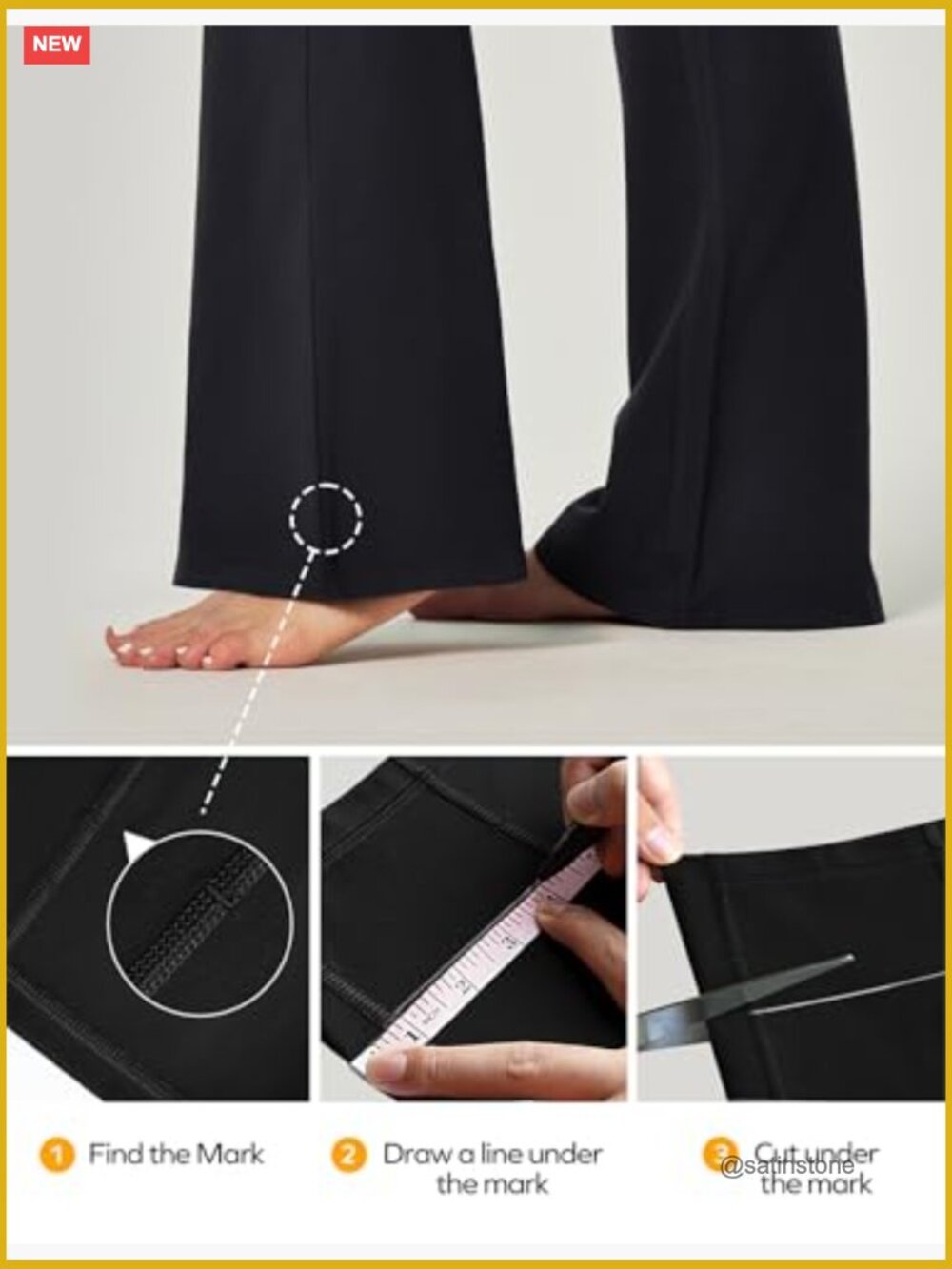 High Waisted Bootcut Yoga Pants with Pockets Stretchy Work Pants - Picture 5 of 7
